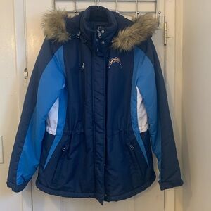 NFL CHARGERS Women’s Jacket Removable Hoodie. Size M